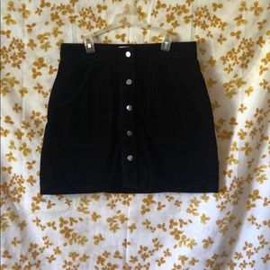 Black Button Skirt